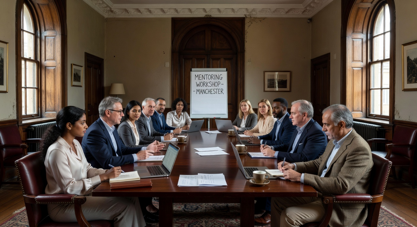 Mentoring workshop in Manchester with professionals collaborating