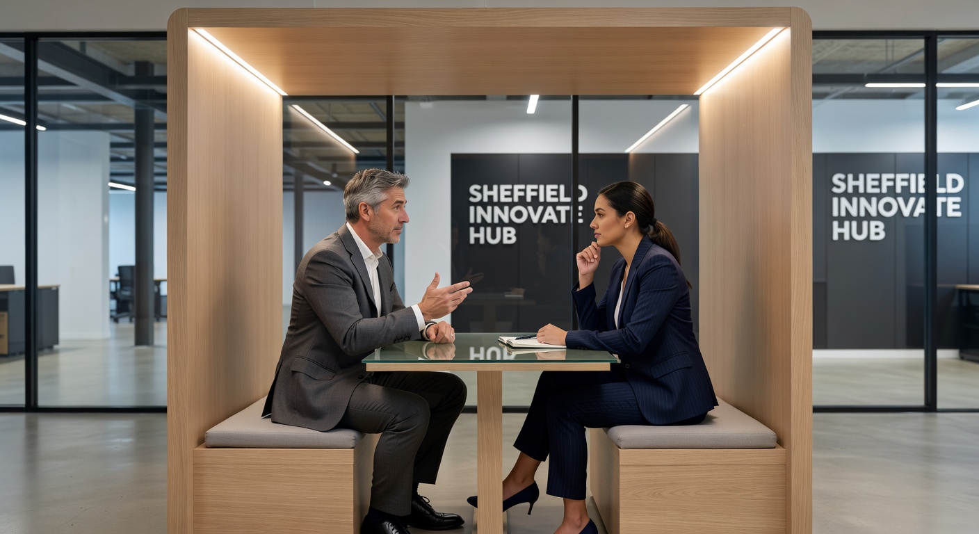 Private coaching pod in Sheffield designed for confidential sessions